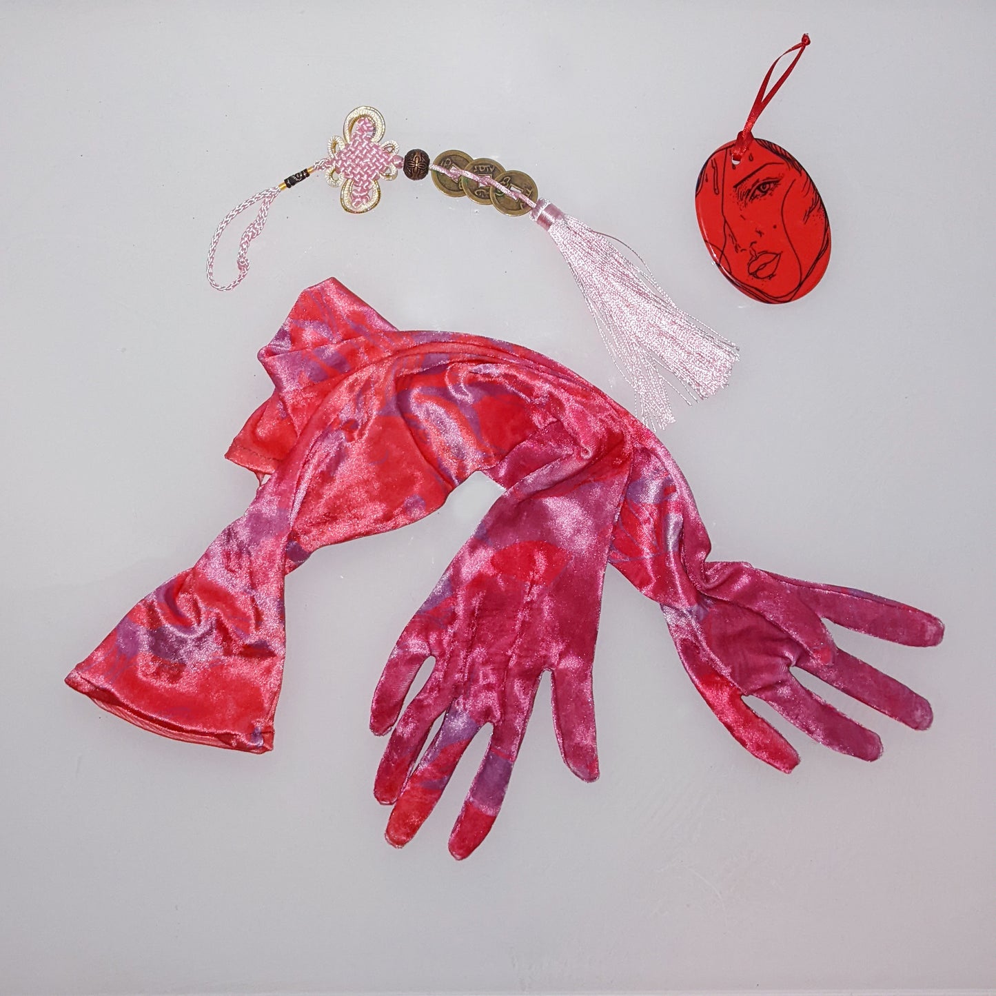 ONE OF A KIND | Opera Gloves - 'Pink Mink'
